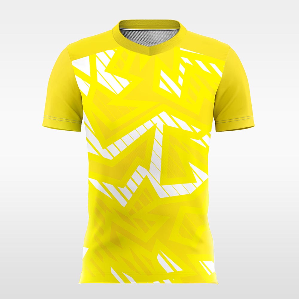 Sprouting-Yellow-Customized Men's Sublimated Football Jersey
