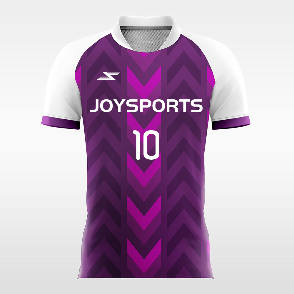 Purple-Forward-Customized Men's Sublimated Football Jersey