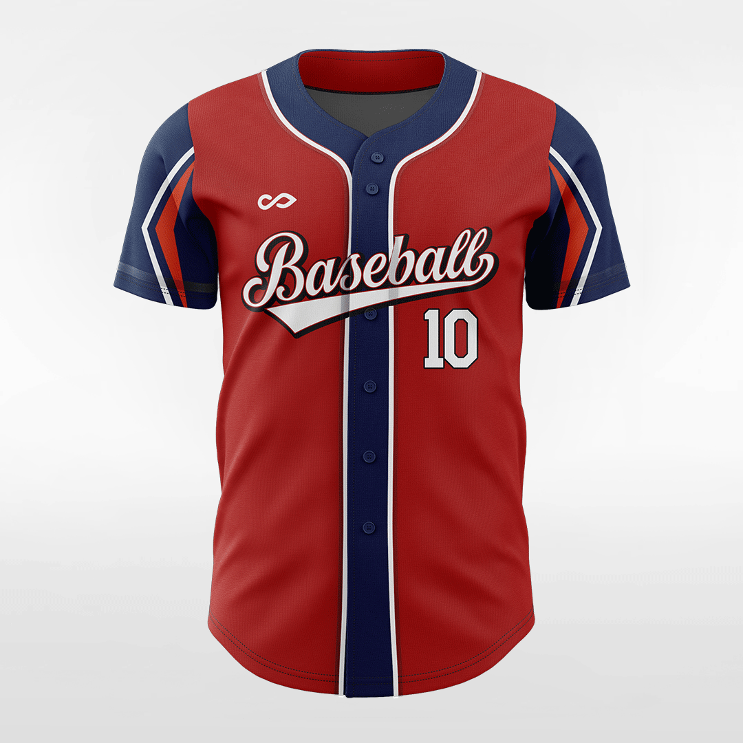 Apple - Customized Men's Sublimated Button Down Baseball Jersey