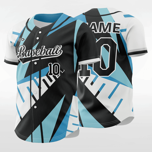 Top Speed - Customized Men's Sublimated Button Down Baseball Jersey